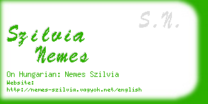 szilvia nemes business card